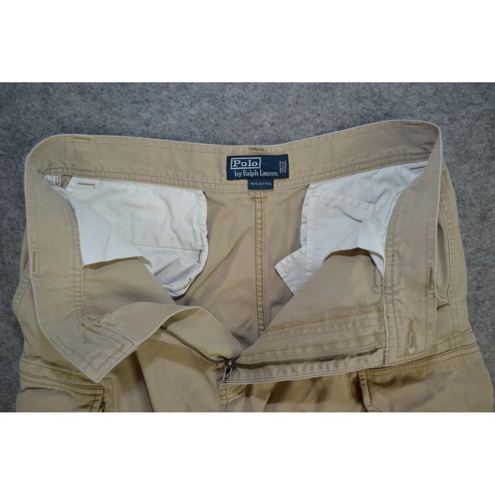 VTG‎ Polo Ralph Lauren Cargo Shorts Mens 31 Khaki Cotton Classic Polo 67 Chino
